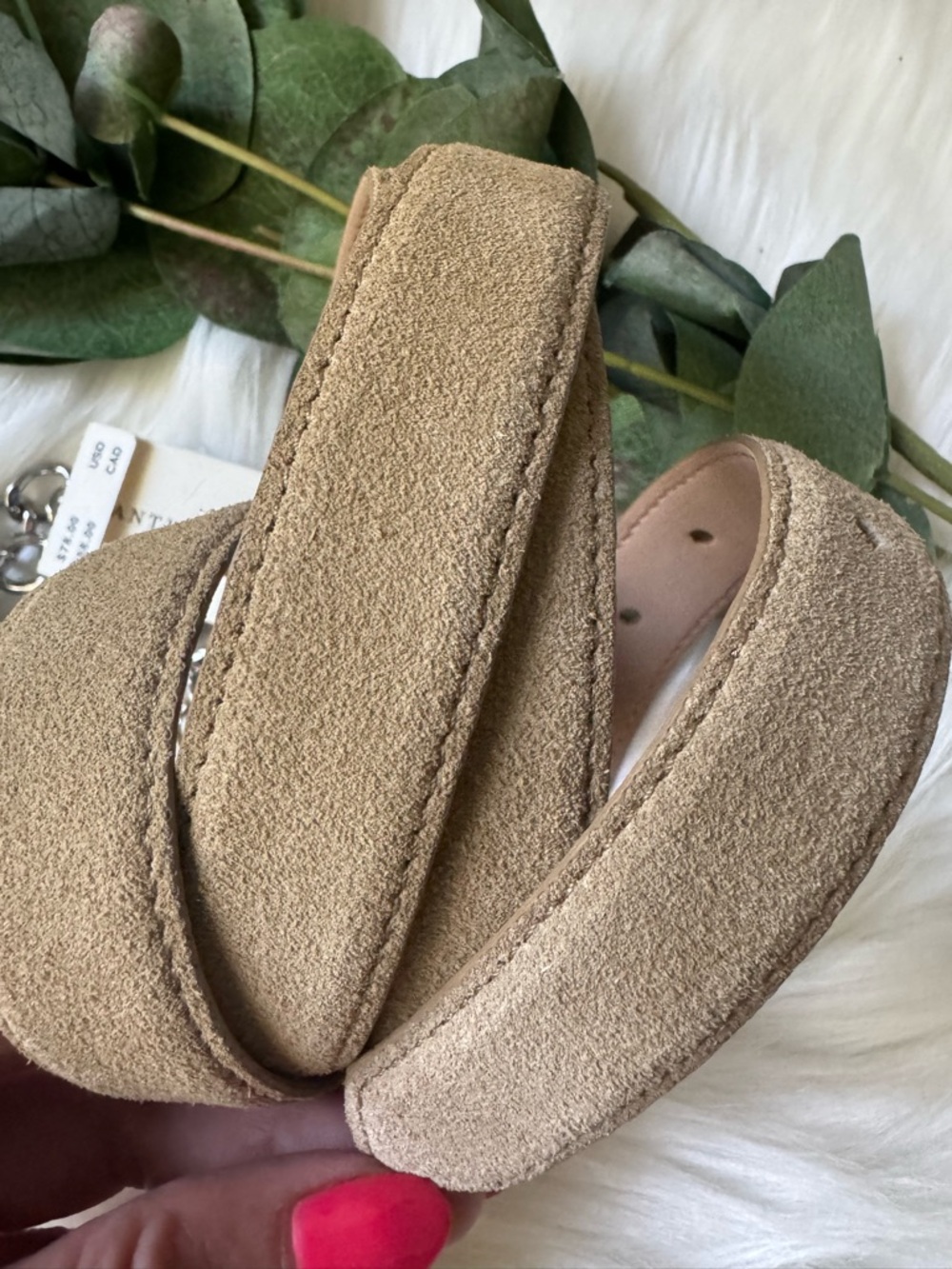 Anthropologie Suede Belt with Doubles Chain Accent - Picture 8 of 8